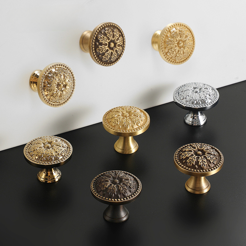 Vintage Furniture Hardware Pulls - Poignée de porte d'armoire en laiton