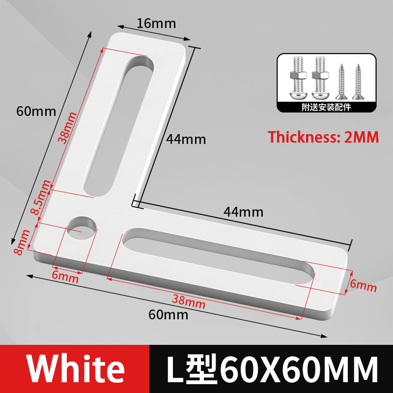 Furniture Hardware Types - Support d'angle mural en acier inoxydable