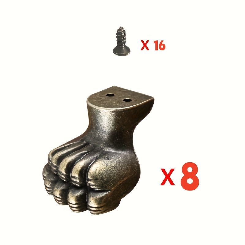 Cabinet Hinge Overlay - 8 pièces de pieds décoratifs antiques