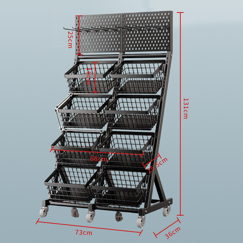 Furniture Hardware Stores - Étagère mobile multi-niveaux pour supermarché, étagère