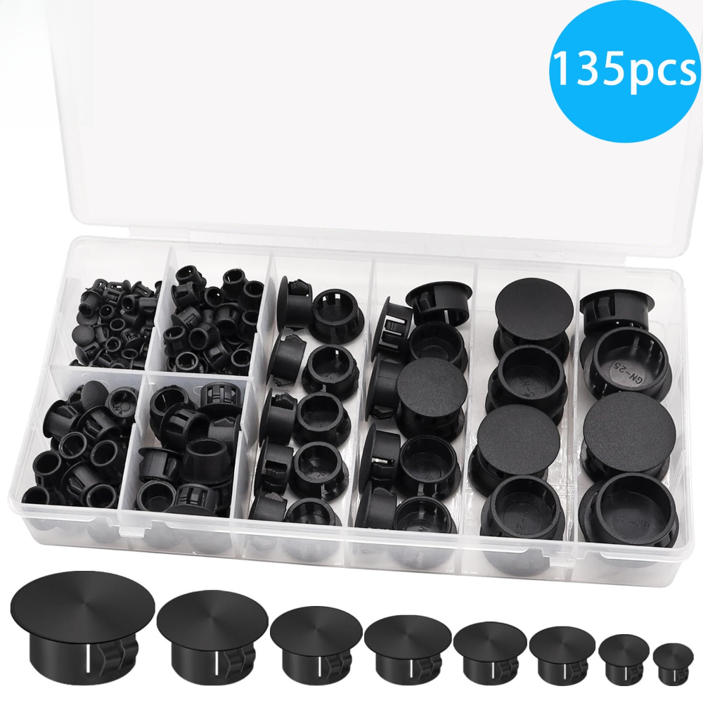 Furniture Hardware Types - 135 pièces couvercle noir type à