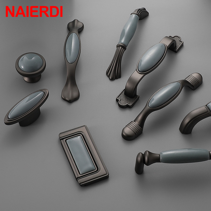 Vintage Furniture Hardware Pulls - NAIERDI boutons d'armoire en céramique poignées