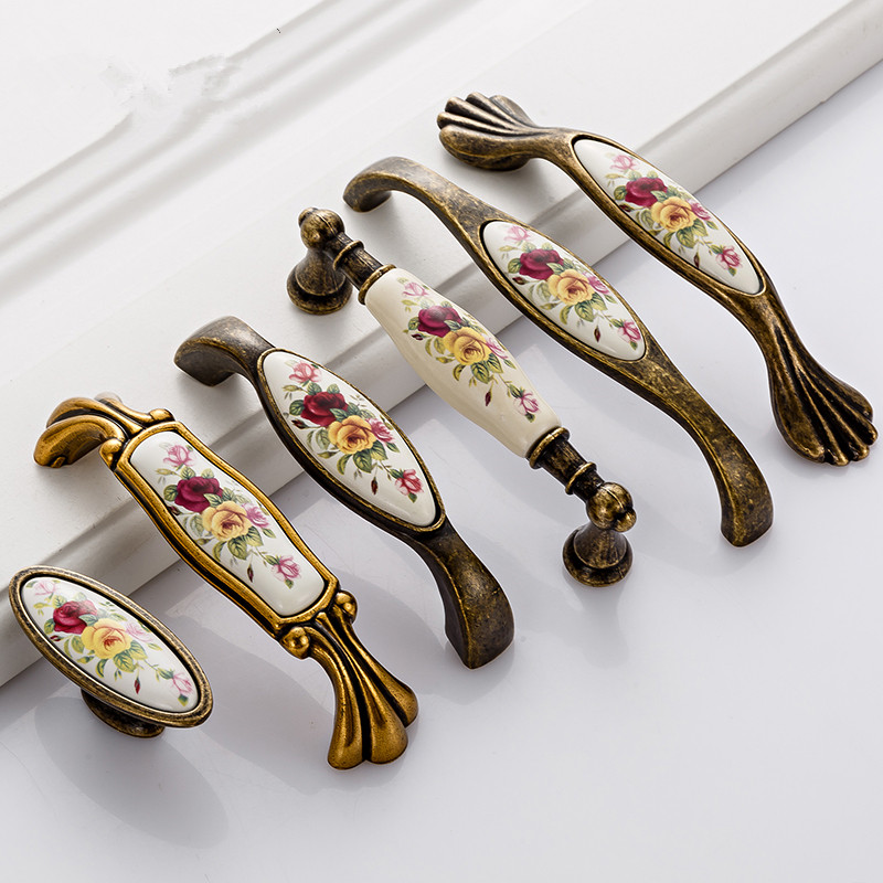 Poignée en céramique Vintage,  - Vintage Furniture Hardware Pulls avis et prix