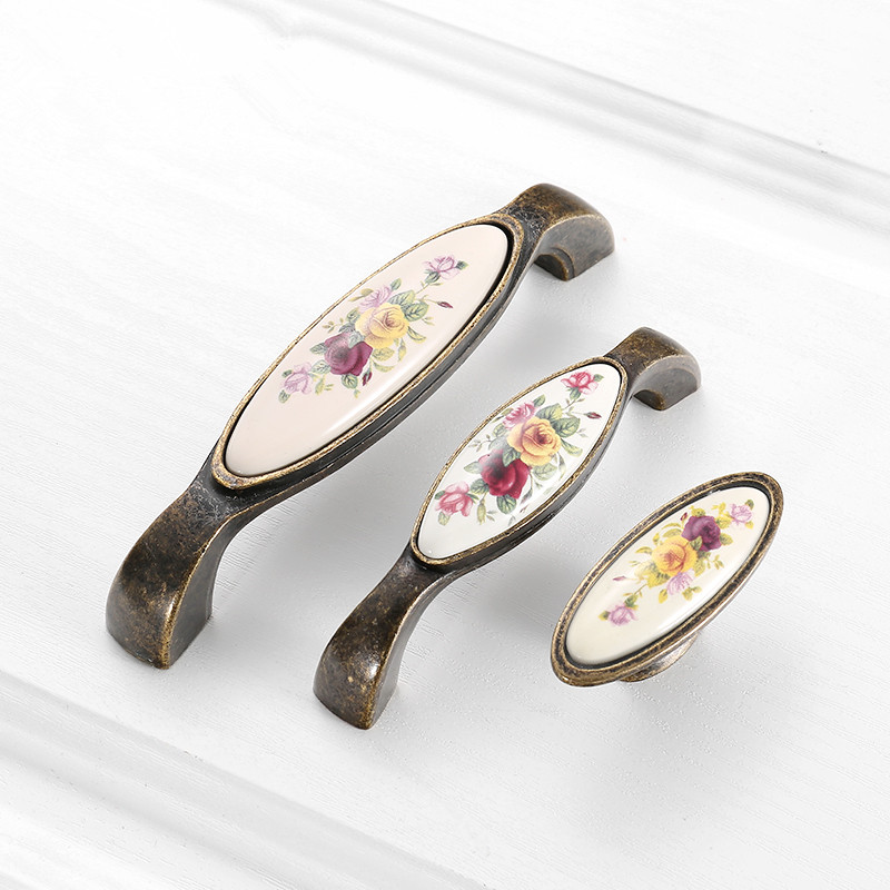 Poignée en céramique Vintage,  - Vintage Furniture Hardware Pulls avis et prix