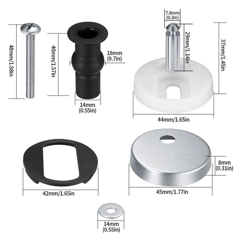 Lot de 2 charnières de siège d - Furniture Hardware Screws avis et prix